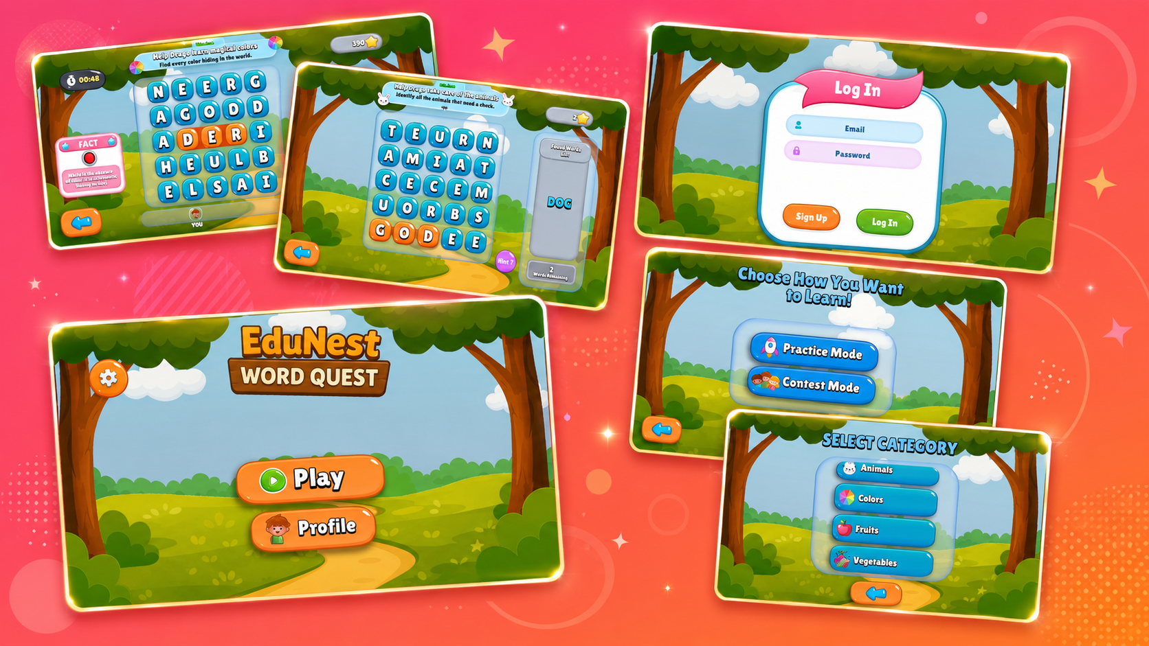 Edunest WordQuest game screenshots